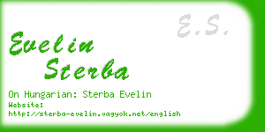 evelin sterba business card